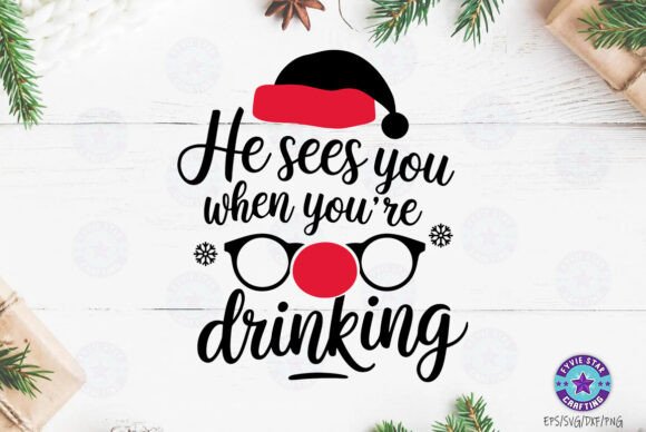 Christmas Quote Drinking SVG PNG for Crafts and Graphics